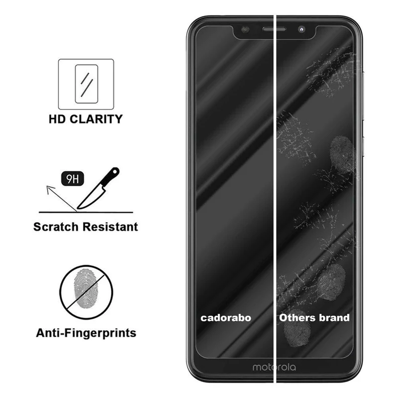 Cadorabo Panzer Folie kompatibel mit Motorola ONE / P30 PLAY - Schutzfolie Gehärtetes (Tempered) Display-Schutzglas in 9H Härte mit 3D Touch Kompatibilität