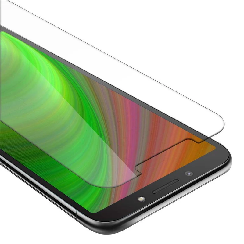 Cadorabo Panzer Folie kompatibel mit Motorola MOTO E5 PLAY - Schutzfolie Gehärtetes (Tempered) Display-Schutzglas in 9H Härte mit 3D Touch Kompatibilität