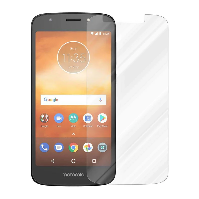 Cadorabo Panzer Folie kompatibel mit Motorola MOTO E5 PLAY - Schutzfolie Gehärtetes (Tempered) Display-Schutzglas in 9H Härte mit 3D Touch Kompatibilität