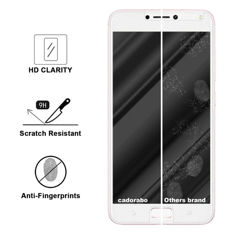 Cadorabo Panzer Folie kompatibel mit Asus ZenFone 4 MAX (5.2 Zoll) - Schutzfolie Gehärtetes (Tempered) Display-Schutzglas in 9H Härte mit 3D Touch Kompatibilität