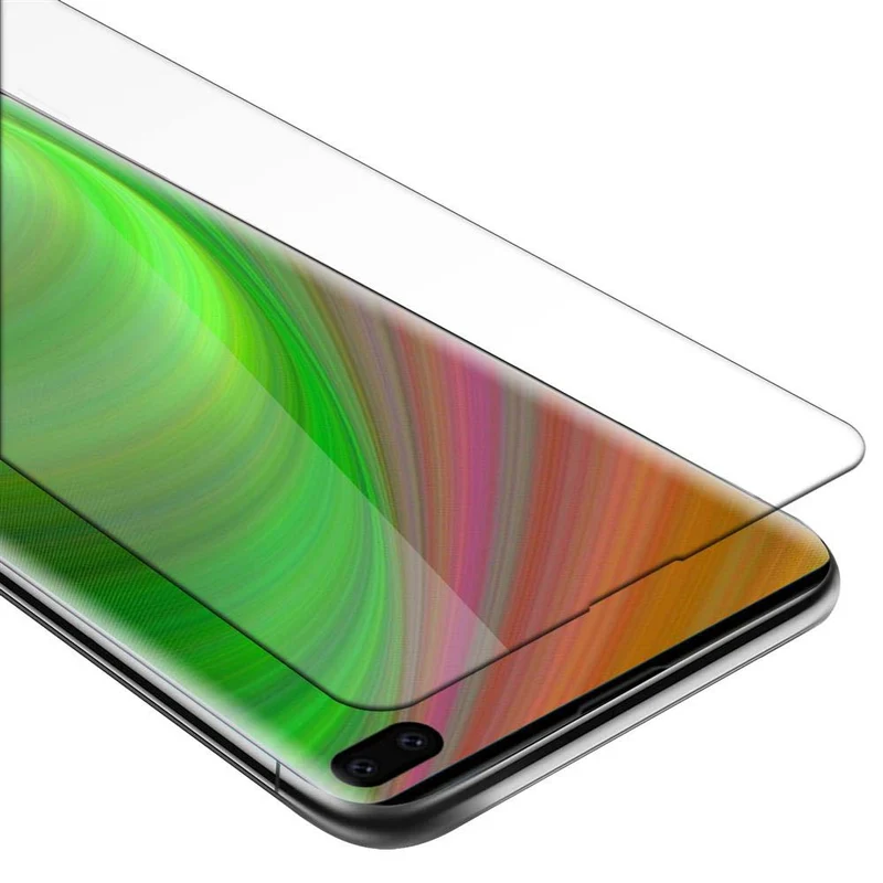 Cadorabo Panzer Folie kompatibel mit Samsung Galaxy S10 PLUS - Schutzfolie Gehärtetes (Tempered) Display-Schutzglas in 9H Härte mit 3D Touch Kompatibilität