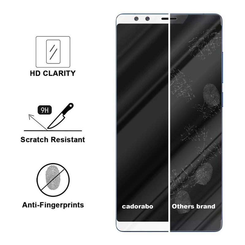 Cadorabo Vollbild Panzer Folie kompatibel mit ZTE Nubia Z17S - Schutzfolie Gehärtetes (Tempered) Display-Schutzglas in 9H Härte mit 3D Touch