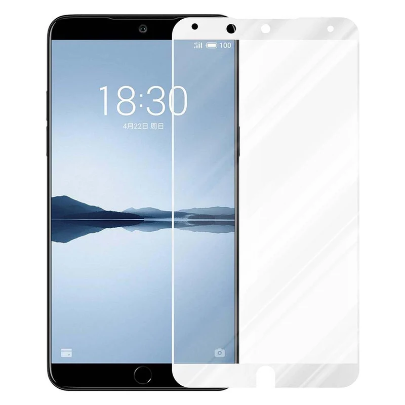 Cadorabo Vollbild Panzer Folie kompatibel mit MEIZU 15 - Schutzfolie Gehärtetes (Tempered) Display-Schutzglas in 9H Härte mit 3D Touch
