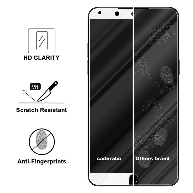 Cadorabo Vollbild Panzer Folie kompatibel mit MEIZU 15 - Schutzfolie Gehärtetes (Tempered) Display-Schutzglas in 9H Härte mit 3D Touch
