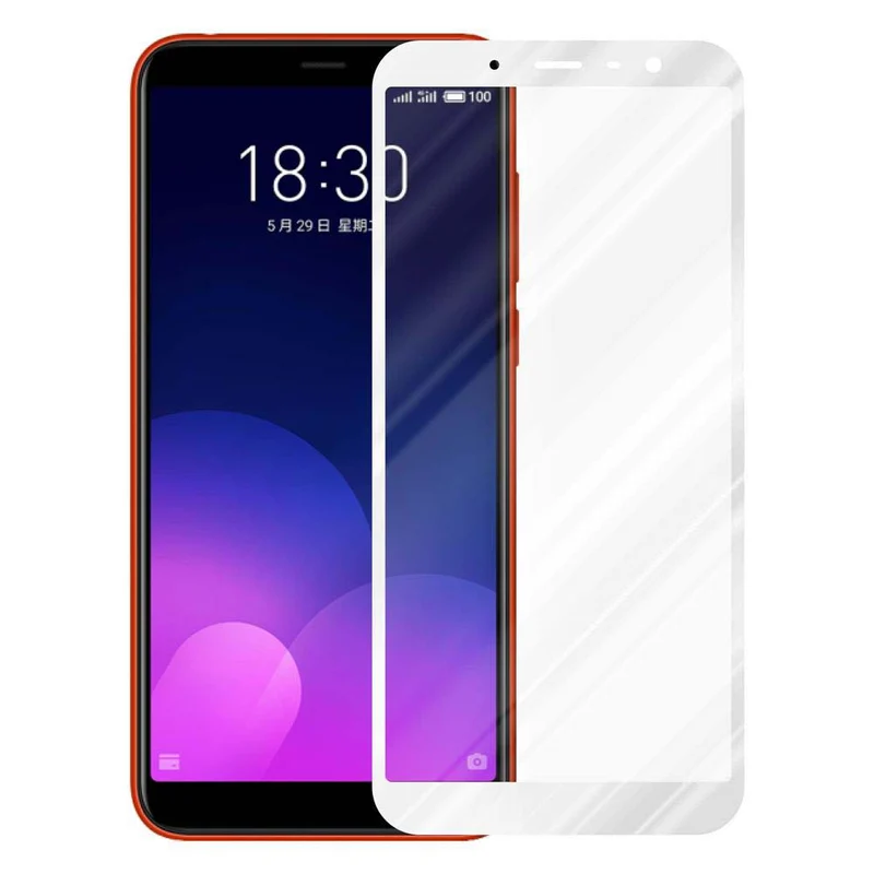 Cadorabo Vollbild Panzer Folie kompatibel mit MEIZU M6T - Schutzfolie Gehärtetes (Tempered) Display-Schutzglas in 9H Härte mit 3D Touch