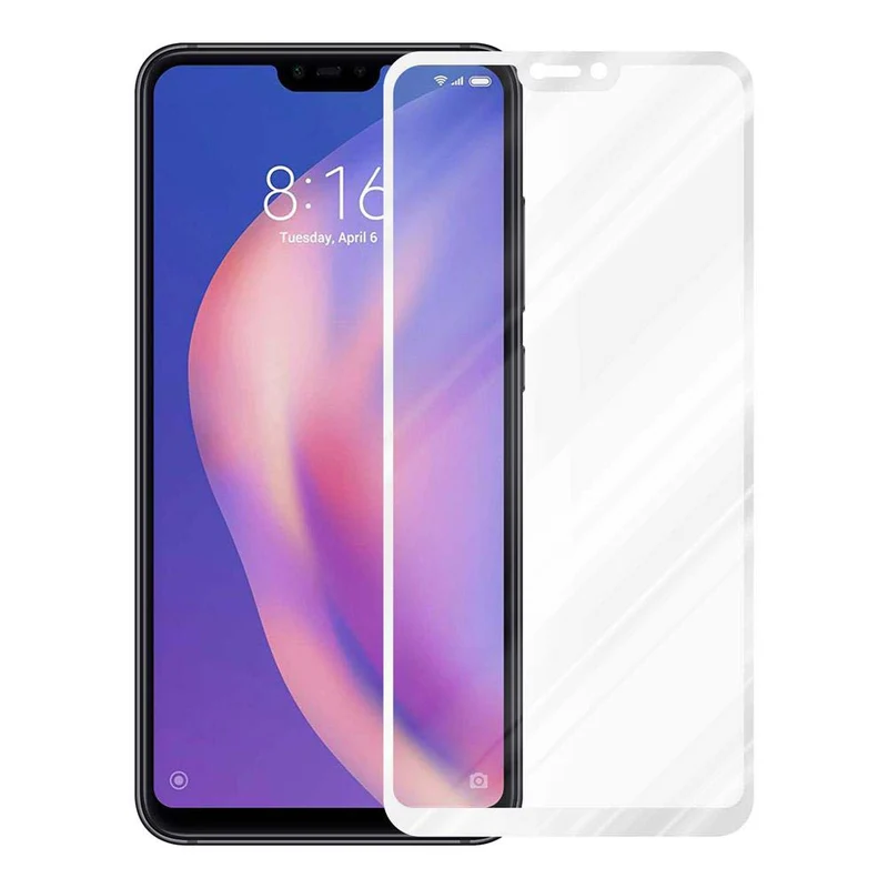 Cadorabo Vollbild Panzer Folie kompatibel mit Xiaomi Mi 8 LITE - Schutzfolie Gehärtetes (Tempered) Display-Schutzglas in 9H Härte mit 3D Touch