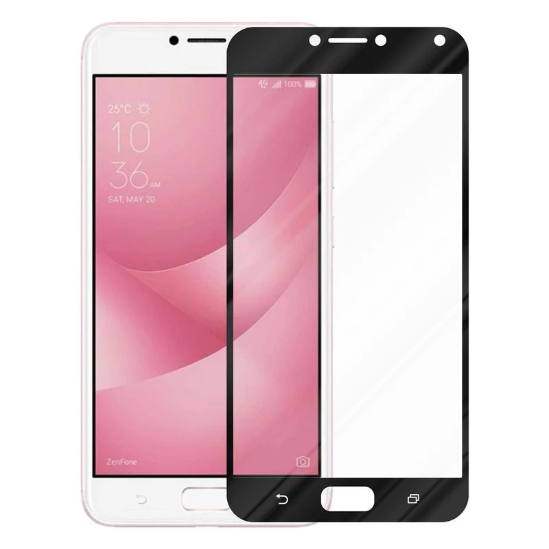Cadorabo Vollbild Panzer Folie kompatibel mit Asus ZenFone 4 MAX (5.5 Zoll) - Schutzfolie Gehärtetes (Tempered) Display-Schutzglas in 9H Härte mit 3D Touch