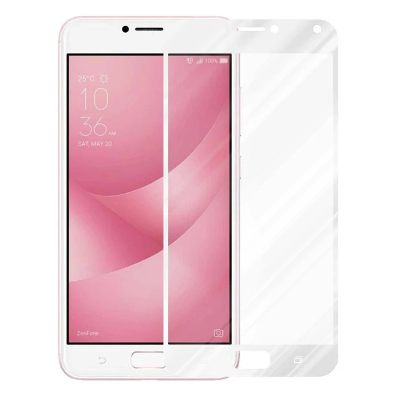 Cadorabo Vollbild Panzer Folie kompatibel mit Asus ZenFone 4 MAX (5.5 Zoll) - Schutzfolie Gehärtetes (Tempered) Display-Schutzglas in 9H Härte mit 3D Touch