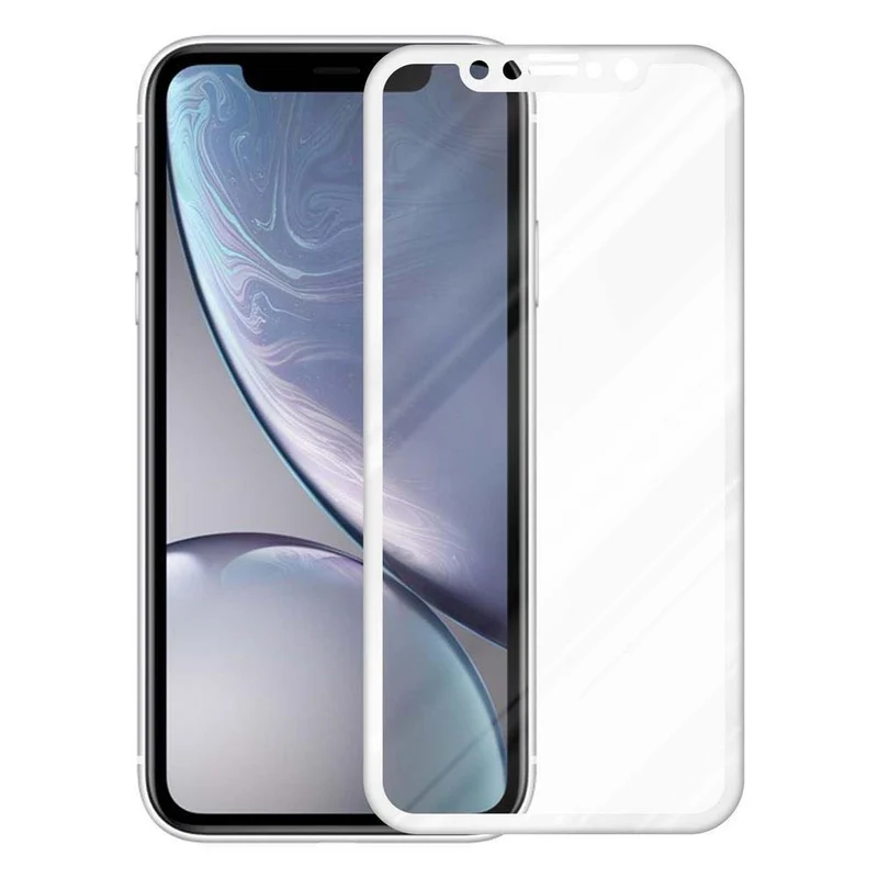 Cadorabo Vollbild Panzer Folie kompatibel mit Apple iPhone XR - Schutzfolie Gehärtetes (Tempered) Display-Schutzglas in 9H Härte mit 3D Touch