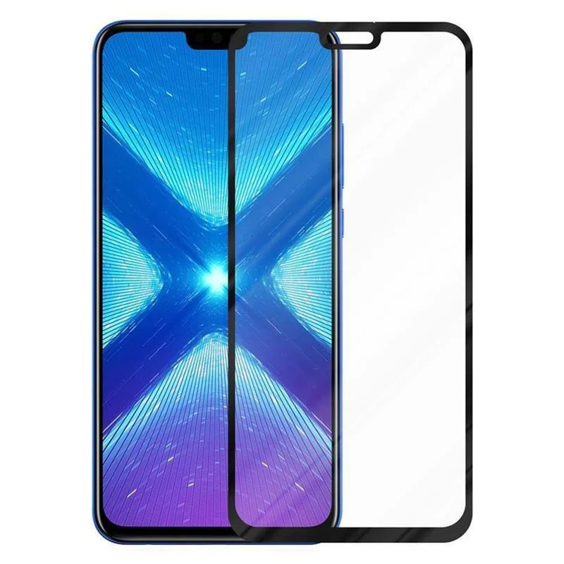 Cadorabo Vollbild Panzer Folie kompatibel mit Honor 8X - Schutzfolie Gehärtetes (Tempered) Display-Schutzglas in 9H Härte mit 3D Touch