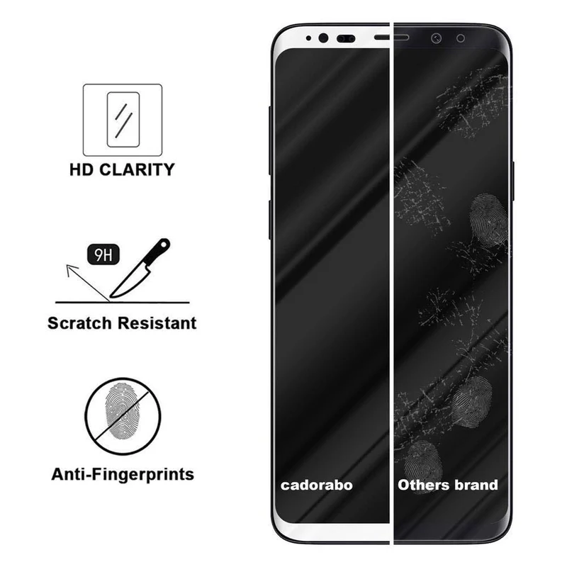 Cadorabo Vollbild Panzer Folie kompatibel mit Samsung Galaxy S9 PLUS - Schutzfolie Gehärtetes (Tempered) Display-Schutzglas in 9H Härte mit 3D Touch