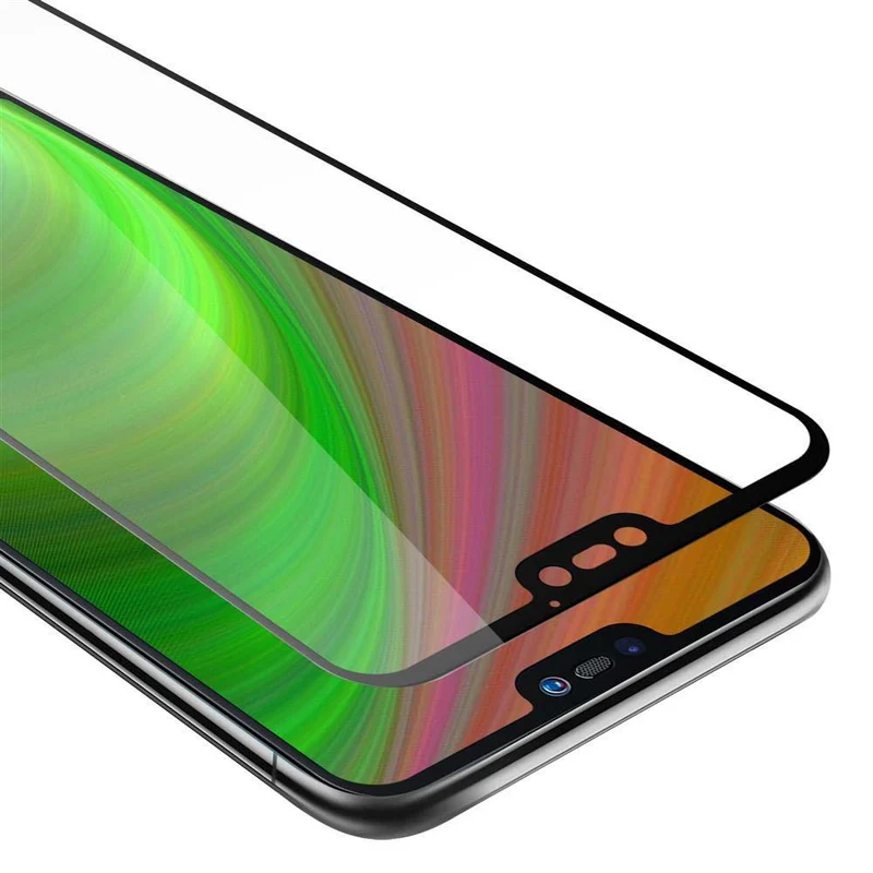 Cadorabo Vollbild Panzer Folie kompatibel mit Huawei P20 LITE 2018 / NOVA 3E - Schutzfolie Gehärtetes (Tempered) Display-Schutzglas in 9H Härte mit 3D Touch