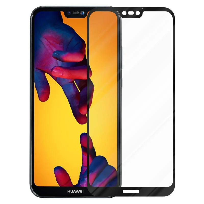 Cadorabo Vollbild Panzer Folie kompatibel mit Huawei P20 LITE 2018 / NOVA 3E - Schutzfolie Gehärtetes (Tempered) Display-Schutzglas in 9H Härte mit 3D Touch