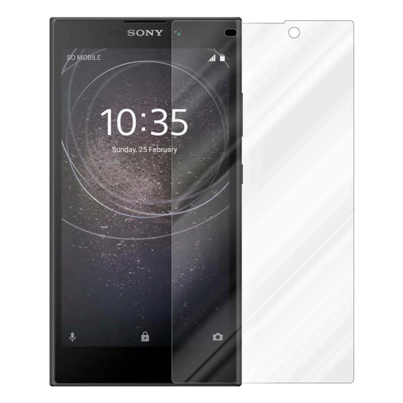 Cadorabo Panzer Folie kompatibel mit Sony Xperia L2 - Schutzfolie Gehärtetes (Tempered) Display-Schutzglas in 9H Härte mit 3D Touch Kompatibilität