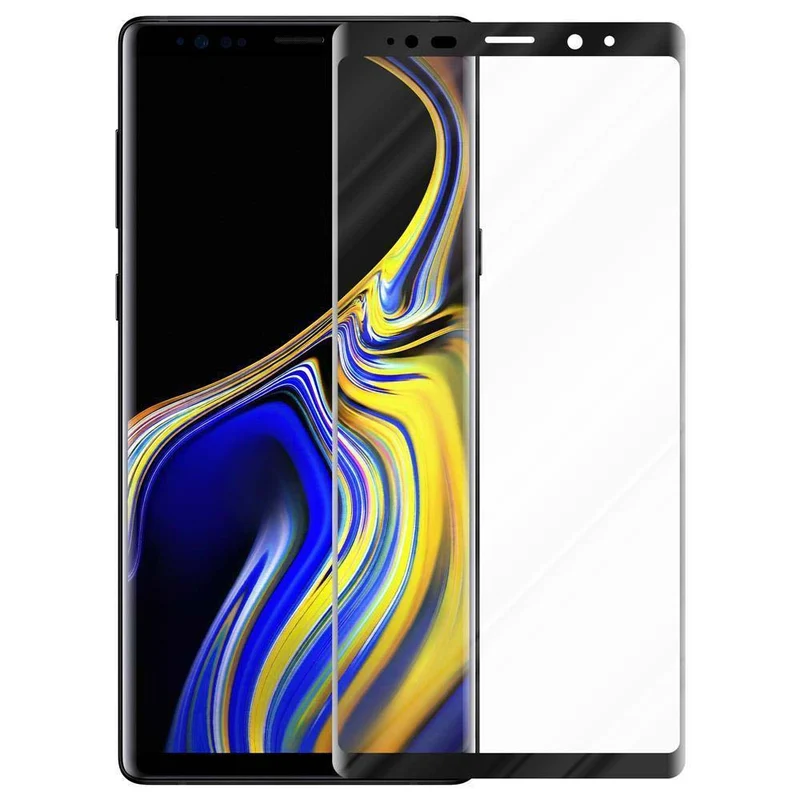 Cadorabo Vollbild Panzer Folie kompatibel mit Samsung Galaxy NOTE 9 - Schutzfolie Gehärtetes (Tempered) Display-Schutzglas in 9H Härte mit 3D Touch