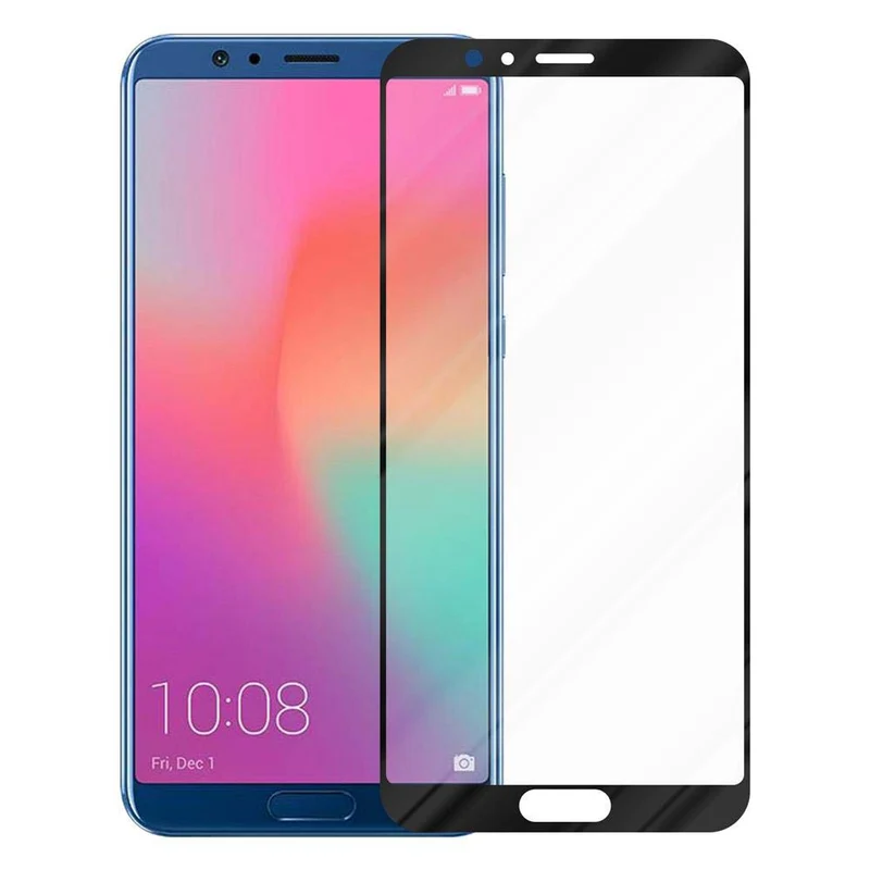Cadorabo Vollbild Panzer Folie kompatibel mit Honor View 10 - Schutzfolie Gehärtetes (Tempered) Display-Schutzglas in 9H Härte mit 3D Touch