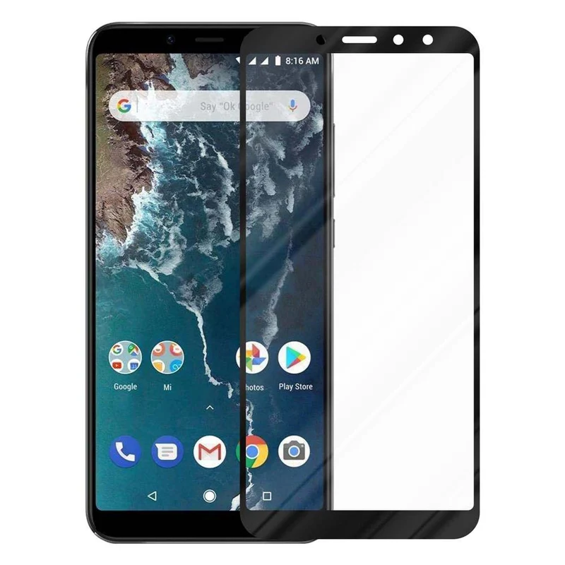 Cadorabo Vollbild Panzer Folie kompatibel mit Xiaomi Mi A2 / Mi 6X - Schutzfolie Gehärtetes (Tempered) Display-Schutzglas in 9H Härte mit 3D Touch