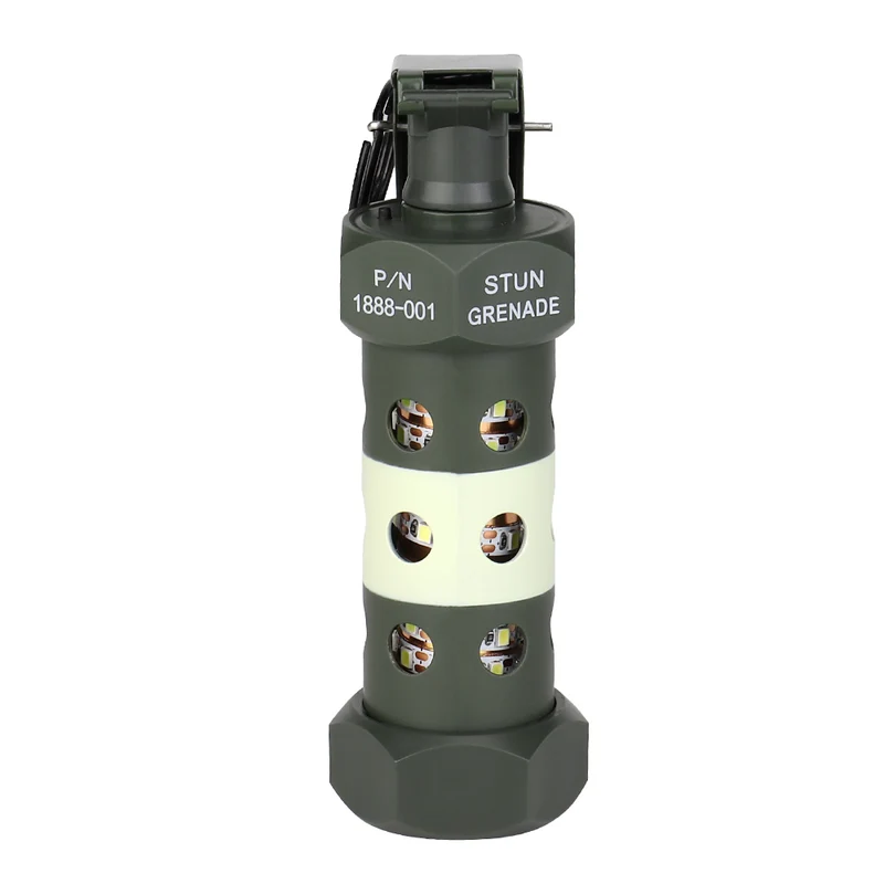 M-84 Airsoft Blendgranate Replika – LED Flashbang mit Timer- & Taschenlampenmodus (Milsim / Cosplay / Deko)