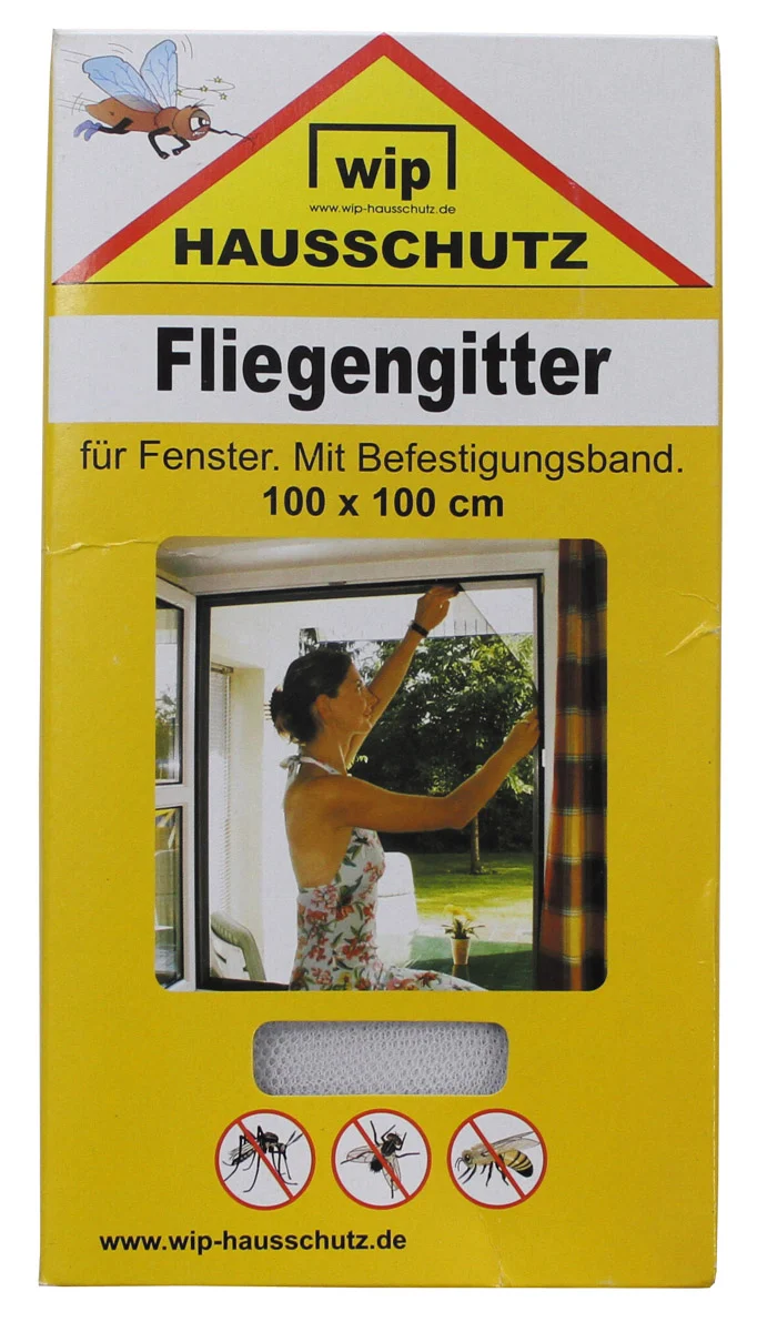 Fliegengitter, "Wip", Befestigungsband, 100 x 100 cm 2 Stück