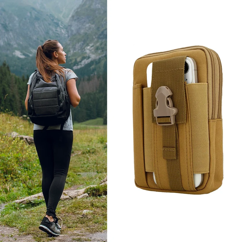 Cadorabo Taktische Handytasche -Molle-EDC-Tasche kompatibel mit Alcatel C3 mit Schultergurt -Handyhalter, Militär Gürteltasche, Hüfttasche