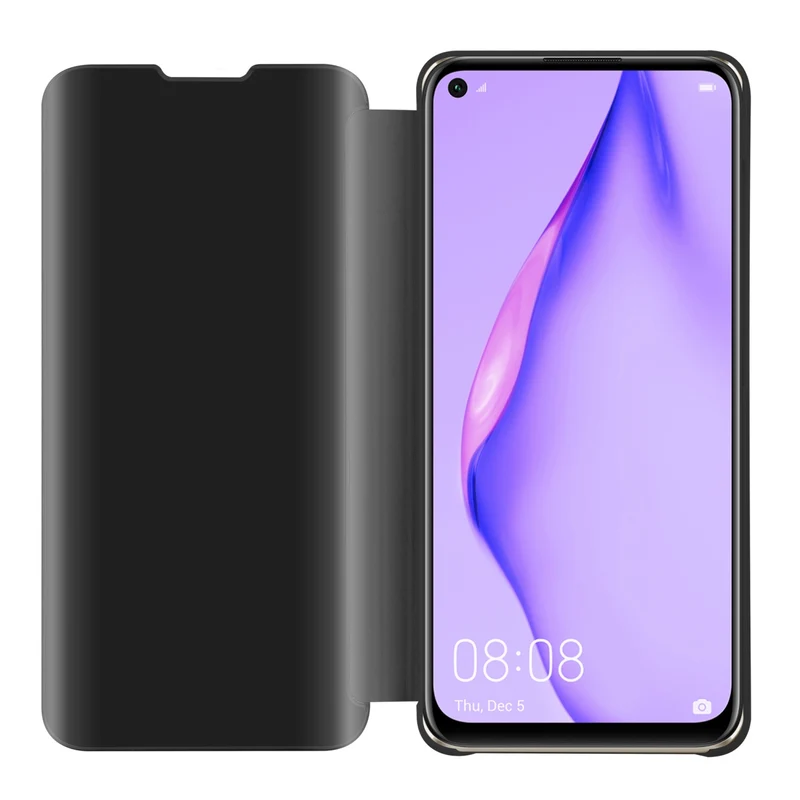 Cadorabo Hülle kompatibel mit Huawei NOVA 6 SE / P40 LITE / NOVA 7i Clear View Spiegel Schutzhülle mit Standfunktion 360 Grad Schutz