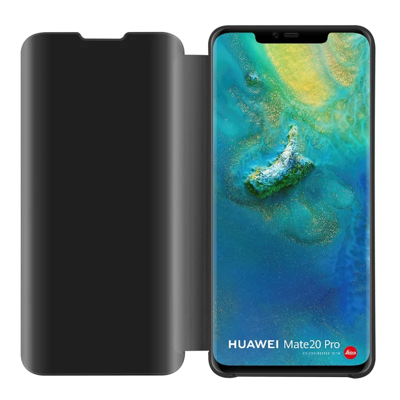 Cadorabo Hülle kompatibel mit Huawei MATE 20 PRO Clear View Spiegel Schutzhülle mit Standfunktion 360 Grad Schutz