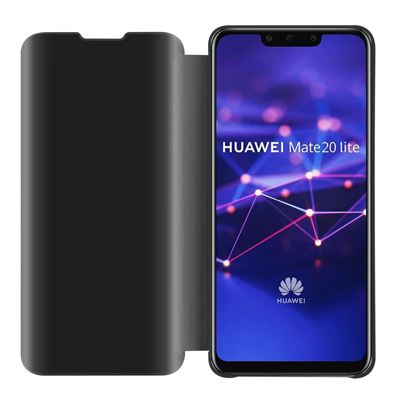 Cadorabo Hülle kompatibel mit Huawei MATE 20 LITE Clear View Spiegel Schutzhülle mit Standfunktion 360 Grad Schutz