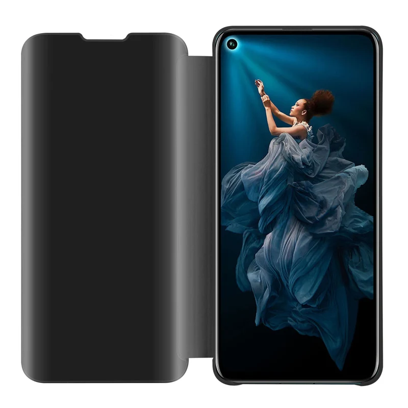 Cadorabo Hülle kompatibel mit Honor 20 PRO Clear View Spiegel Schutzhülle mit Standfunktion 360 Grad Schutz