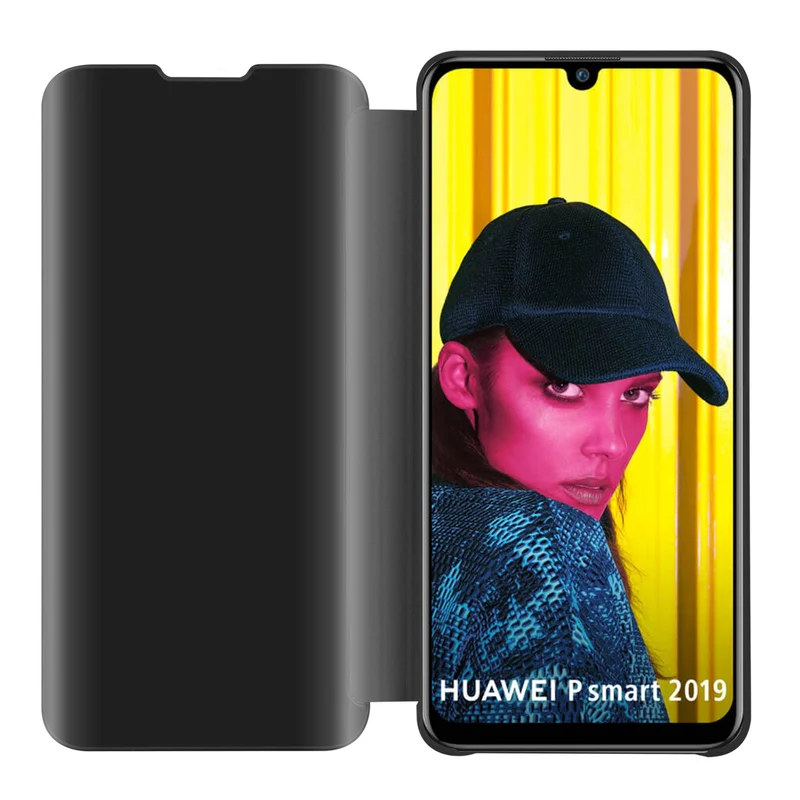 Cadorabo Hülle kompatibel mit Honor 10 LITE / Huawei P SMART 2019 Clear View Spiegel Schutzhülle mit Standfunktion 360 Grad Schutz