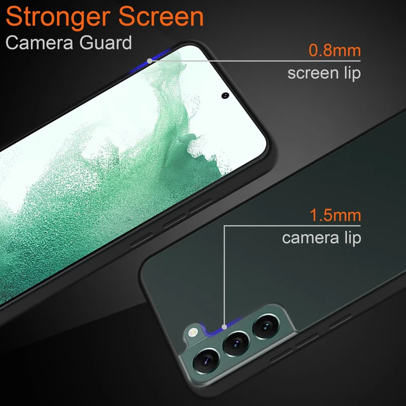 Cadorabo Hülle kompatibel mit Samsung Galaxy S22 PLUS Hybrid Schutzhülle mit TPU Silikon Innenseite und matter Kunststoff Rückseite