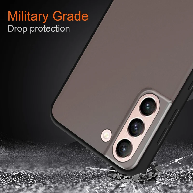 Cadorabo Hülle kompatibel mit Samsung Galaxy S21 5G Hybrid Schutzhülle mit TPU Silikon Innenseite und matter Kunststoff Rückseite