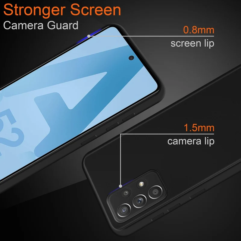 Cadorabo Hülle kompatibel mit Samsung Galaxy A52 (4G / 5G) / A52s Hybrid Schutzhülle mit TPU Silikon Innenseite und matter Kunststoff Rückseite