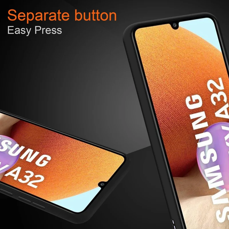Cadorabo Hülle kompatibel mit Samsung Galaxy A32 4G Hybrid Schutzhülle mit TPU Silikon Innenseite und matter Kunststoff Rückseite