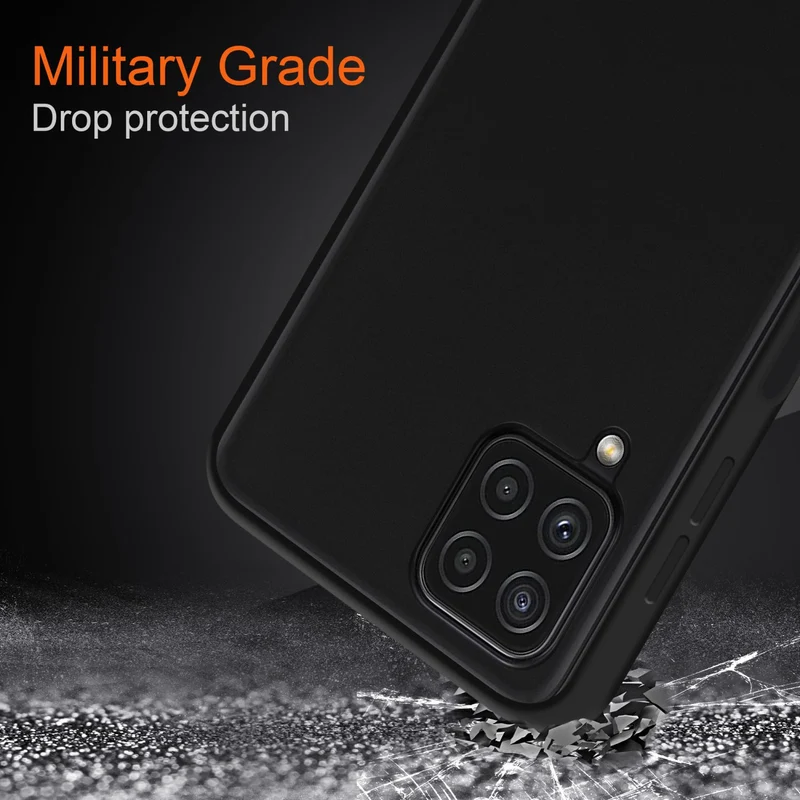Cadorabo Hülle kompatibel mit Samsung Galaxy A22 4G / M22 / M32 4G Hybrid Schutzhülle mit TPU Silikon Innenseite und matter Kunststoff Rückseite