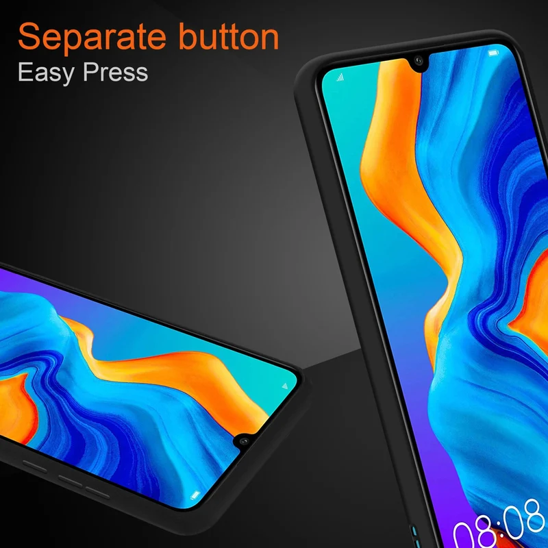 Cadorabo Hülle kompatibel mit Huawei P30 LITE Hybrid Schutzhülle mit TPU Silikon Innenseite und matter Kunststoff Rückseite