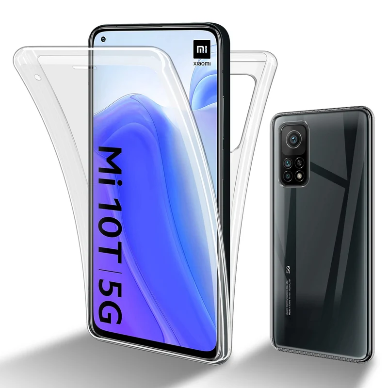 Cadorabo Hülle kompatibel mit Xiaomi Mi 10T / Mi 10T PRO 360° Full Body Schutzhülle - Front- und Rückenschutz, Rundumschutz mit Displayschutz