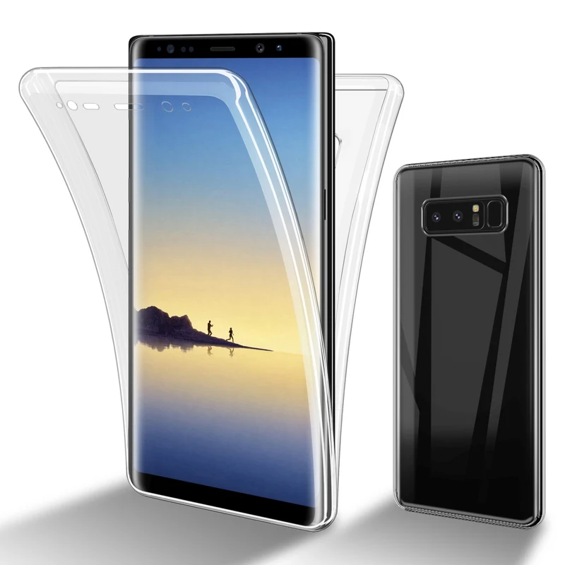 Cadorabo Hülle kompatibel mit Samsung Galaxy NOTE 8 360° Full Body Schutzhülle - Front- und Rückenschutz, Rundumschutz mit Displayschutz