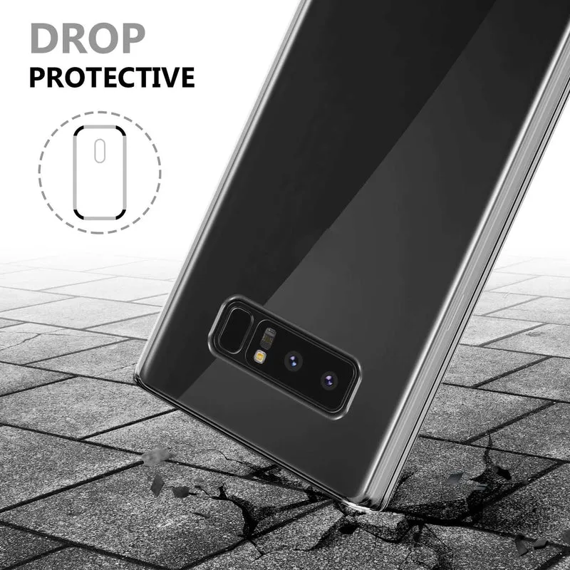 Cadorabo Hülle kompatibel mit Samsung Galaxy NOTE 8 360° Full Body Schutzhülle - Front- und Rückenschutz, Rundumschutz mit Displayschutz