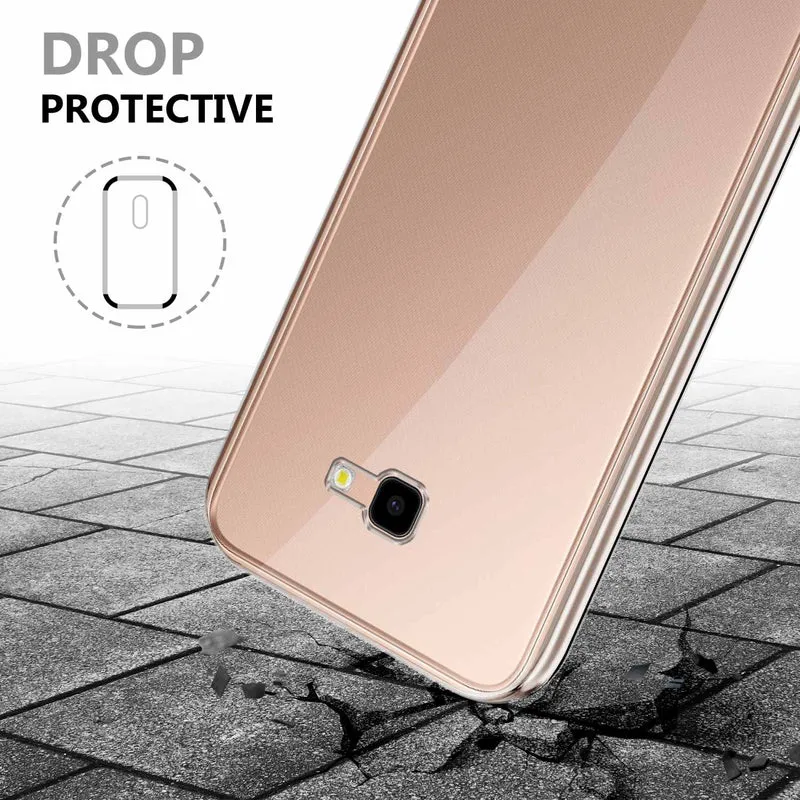 Cadorabo Hülle kompatibel mit Samsung Galaxy J4 PLUS 360° Full Body Schutzhülle - Front- und Rückenschutz, Rundumschutz mit Displayschutz
