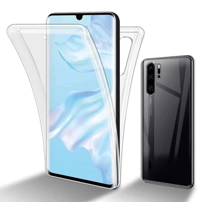 Cadorabo Hülle kompatibel mit Huawei P30 PRO 360° Full Body Schutzhülle - Front- und Rückenschutz, Rundumschutz mit Displayschutz