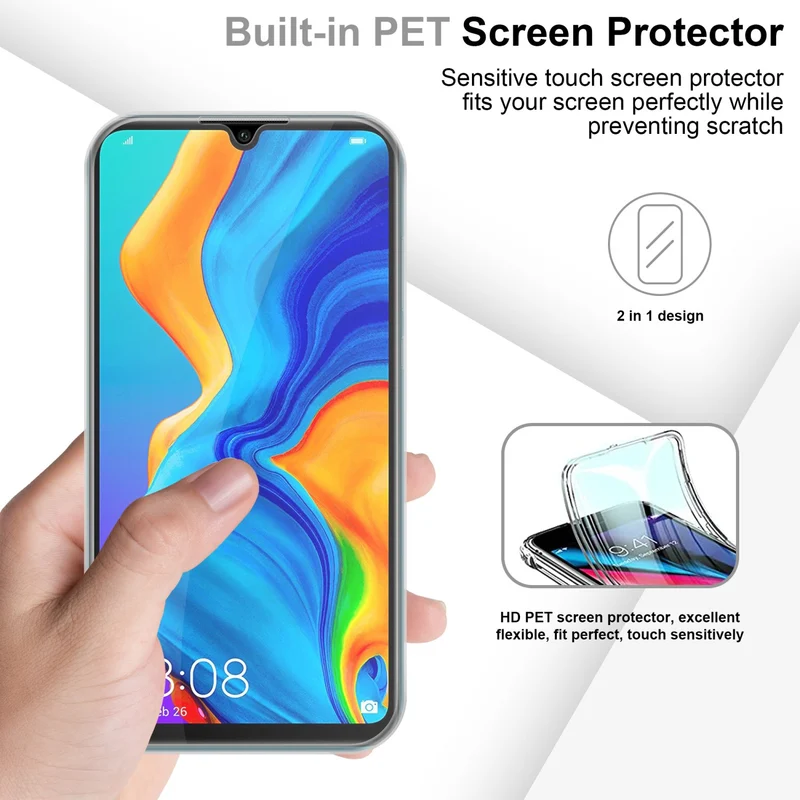Cadorabo Hülle kompatibel mit Huawei P30 LITE 360° Full Body Schutzhülle - Front- und Rückenschutz, Rundumschutz mit Displayschutz