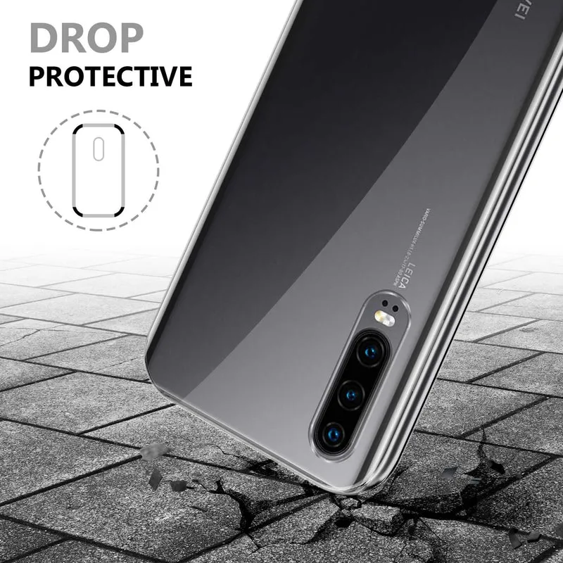 Cadorabo Hülle kompatibel mit Huawei P30 360° Full Body Schutzhülle - Front- und Rückenschutz, Rundumschutz mit Displayschutz