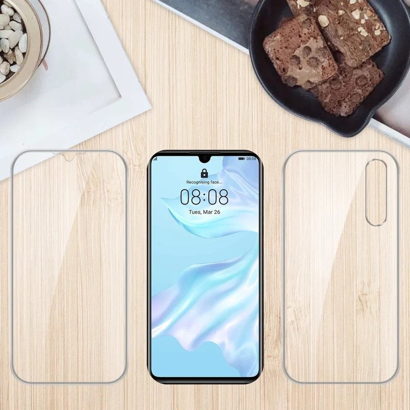 Cadorabo Hülle kompatibel mit Huawei P30 360° Full Body Schutzhülle - Front- und Rückenschutz, Rundumschutz mit Displayschutz