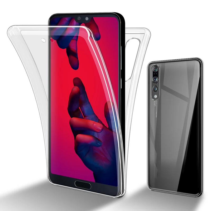 Cadorabo Hülle kompatibel mit Huawei P20 PRO / P20 PLUS 360° Full Body Schutzhülle - Front- und Rückenschutz, Rundumschutz mit Displayschutz