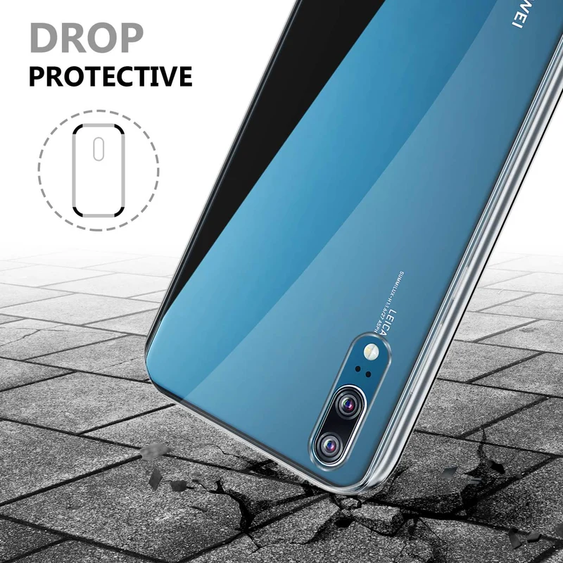 Cadorabo Hülle kompatibel mit Huawei P20 360° Full Body Schutzhülle - Front- und Rückenschutz, Rundumschutz mit Displayschutz