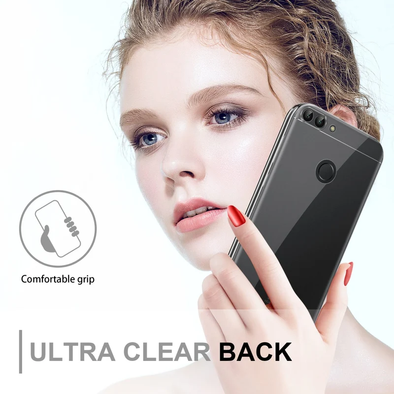 Cadorabo Hülle kompatibel mit Huawei P SMART 2018 / Enjoy 7S 360° Full Body Schutzhülle - Front- und Rückenschutz, Rundumschutz mit Displayschutz