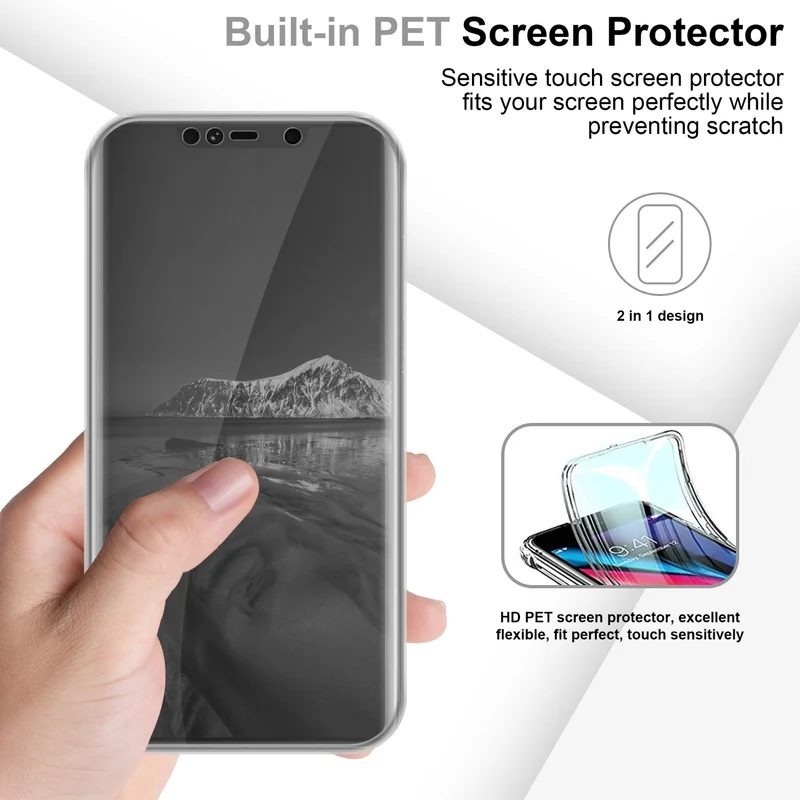 Cadorabo Hülle kompatibel mit Huawei MATE 20 PRO 360° Full Body Schutzhülle - Front- und Rückenschutz, Rundumschutz mit Displayschutz