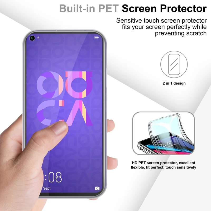 Cadorabo Hülle kompatibel mit Honor 20 / 20S / Huawei NOVA 5T 360° Full Body Schutzhülle - Front- und Rückenschutz, Rundumschutz mit Displayschutz