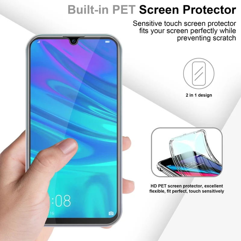 Cadorabo Hülle kompatibel mit Honor 10 LITE / Huawei P SMART 2019 360° Full Body Schutzhülle - Front- und Rückenschutz, Rundumschutz mit Displayschutz