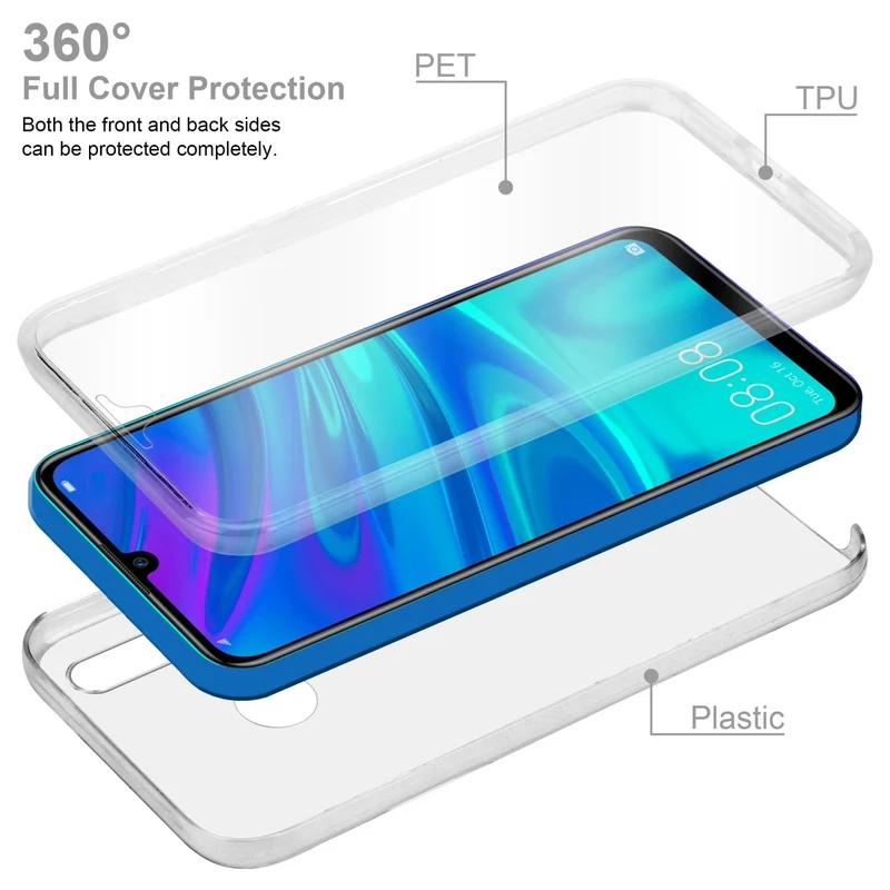 Cadorabo Hülle kompatibel mit Honor 10 LITE / Huawei P SMART 2019 360° Full Body Schutzhülle - Front- und Rückenschutz, Rundumschutz mit Displayschutz
